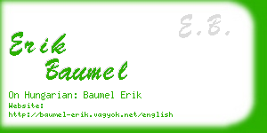 erik baumel business card